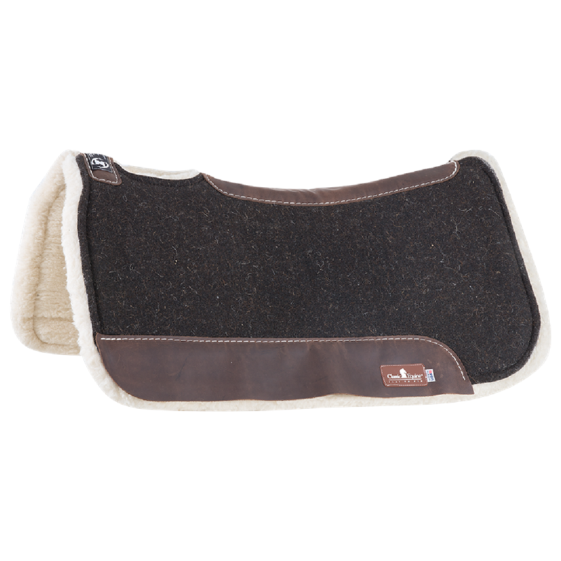 Classic Equine Zone Felt/ Fleece 1” Saddle Pad 31”X32”.