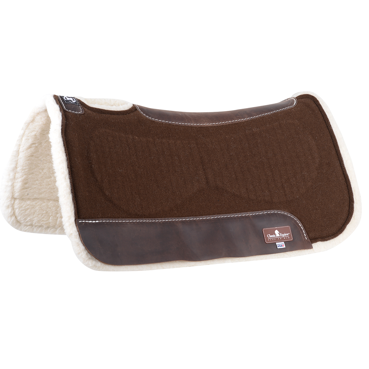 Classic Equine Zone Felt/ Fleece 1” Saddle Pad 31”X32”.